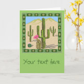 carte de voeux desert cactus (Fleur jaune)