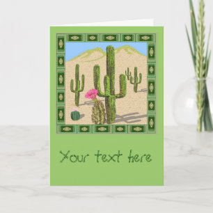 carte de voeux desert cactus