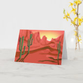 Carte de voeux Desert Sunset Red Rock (Fleur jaune)