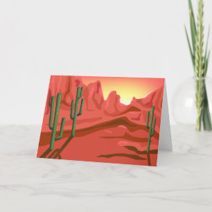 Carte de voeux Desert Sunset Red Rock