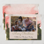 Carte de vœux désertique à l'aquarelle pour les fê (Devant / Derrière)