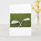Carte de voeux Design Golf Club (Fleur jaune)