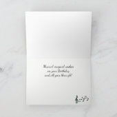 Carte de voeux Design Notes musicales blanches (Intérieur)
