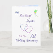 Carte de voeux design pour le 1er anniversaire (Devant)