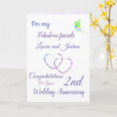 Carte de voeux design pour le 2e anniversaire de S (Fleur jaune)