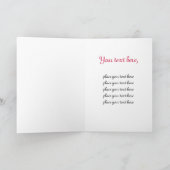 Carte de voeux design pour les coeurs Zebra (Intérieur)