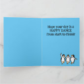 Carte de voeux design pour pingouins dansants (Intérieur)