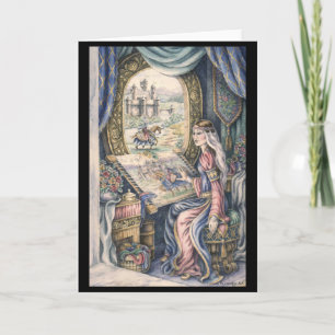 Carte de vœux dessin Lady of Shalott