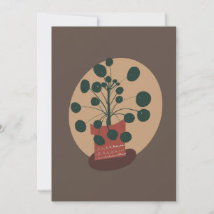 Carte de vœux dessinée à la main de la plante Pile