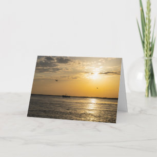 Carte de vœux Destin Sunset et hélicoptères