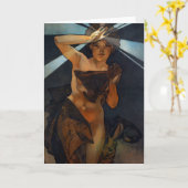 Carte de voeux d'étoile de matin d'Alphonse Mucha (Fleur jaune)