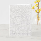 Carte de voeux d'étreinte d'ours (Fleur jaune)