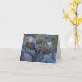 Carte de vœux Deux Iguanes (Fleur jaune)