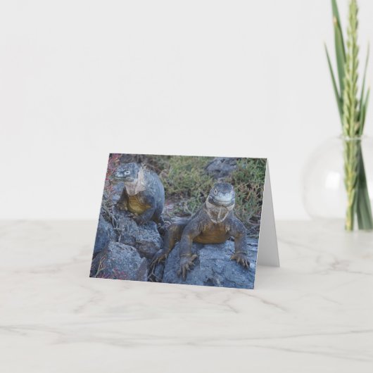 Carte de vœux Deux Iguanes (Devant)