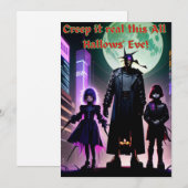 Carte de vœux d'Halloween (Devant / Derrière)