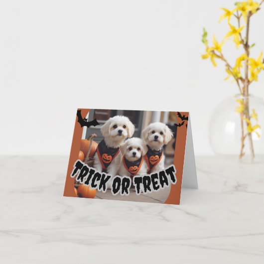 Carte de voeux d'Halloween (Fleur jaune)