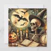 Carte de vœux d'Halloween ancienne illustration (Dos)