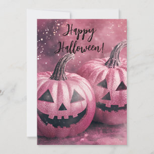 Carte de vœux d'Halloween avec citrouilles