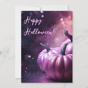 Carte de vœux d'Halloween avec citrouilles