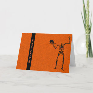 Carte de voeux d'Halloween avec crâne magique