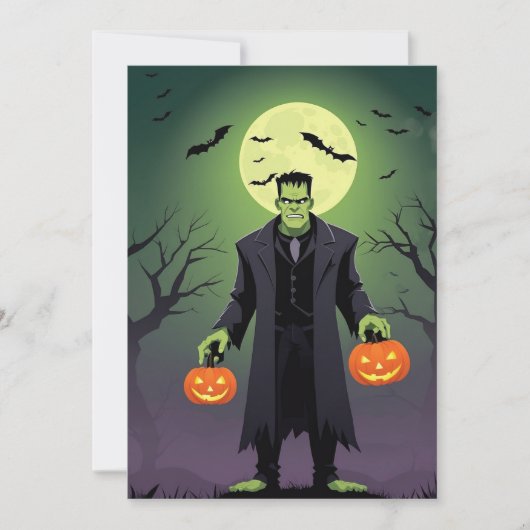 Carte de vœux d'Halloween de Frankenstein (Devant)
