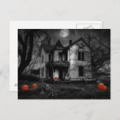 Carte de vœux d'Halloween effrayante (Devant / Derrière)