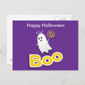 Carte de vœux d'Halloween effrayante (Devant / Derrière)