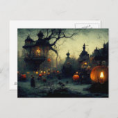 Carte de vœux d'Halloween effrayante (Devant / Derrière)