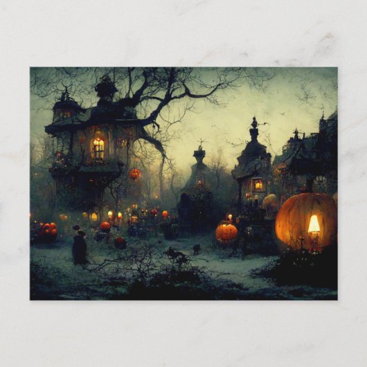 Carte de vœux d'Halloween effrayante (Devant)