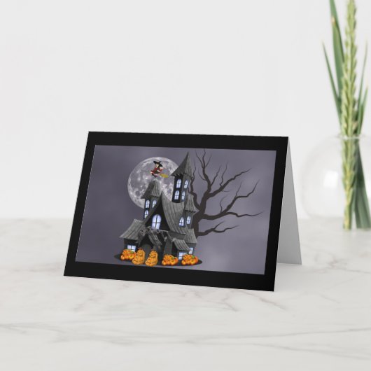 carte de vœux d'Halloween effrayante (Devant)