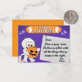 Carte de voeux d'Halloween Spooktacular (Devant/Arrière en situation)