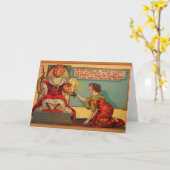 Carte de voeux d'Halloween victorienne (Fleur jaune)