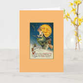 Carte de voeux d'Halloween victorienne (Fleur jaune)