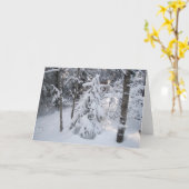 Carte de voeux d'hiver (Fleur jaune)