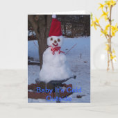 Carte de voeux d'hiver (Fleur jaune)