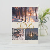 Carte de vœux d'hiver 2026 Bonne Année (Debout devant)