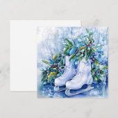 Carte de voeux d'hiver bleue (Devant / Derrière)