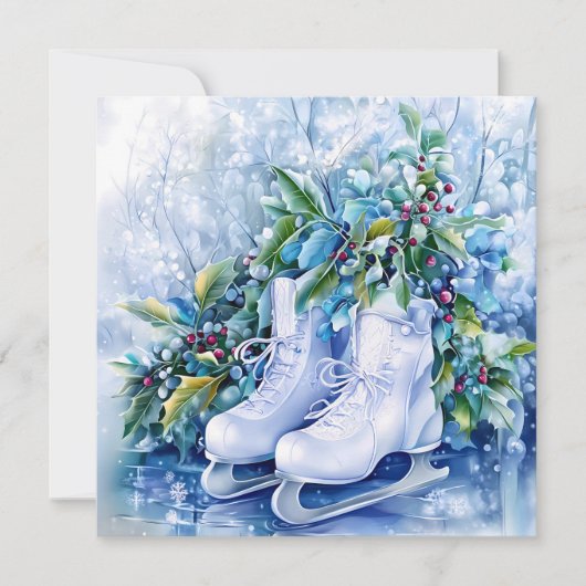 Carte de voeux d'hiver bleue (Devant)
