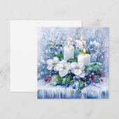 Carte de voeux d'hiver bleue (Devant / Derrière)