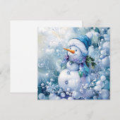 Carte de voeux d'hiver bleue (Devant / Derrière)