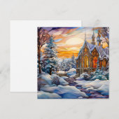 Carte de vœux d'hiver pour église (Devant / Derrière)