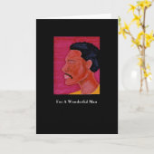 Carte de voeux d'homme (Fleur jaune)