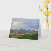 Carte de voeux d'horizon de Kansas City (Fleur jaune)