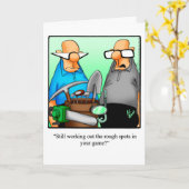 Carte de voeux d'Humour de golf (Fleur jaune)