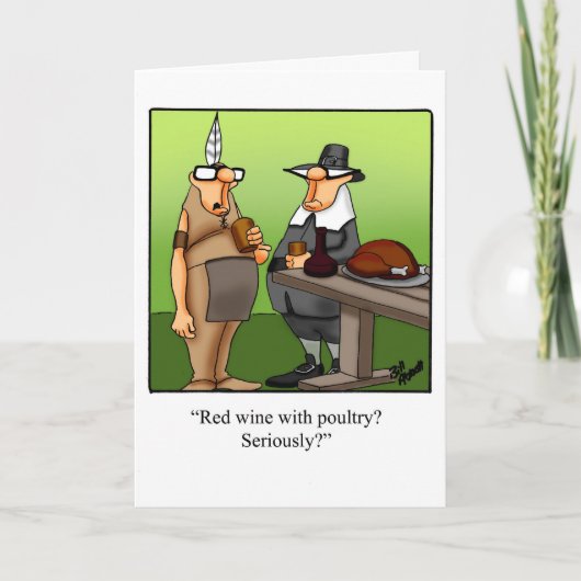 Carte de voeux d'Humour Thanksgiving personnalisab (Devant)