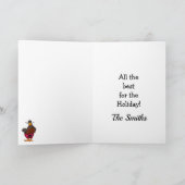 Carte de voeux d'Humour Thanksgiving personnalisab (Intérieur)