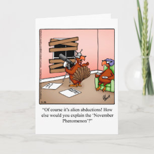 Carte de voeux d'Humour Thanksgiving personnalisab