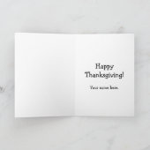 Carte de voeux d'Humour Thanksgiving personnalisab (Intérieur)