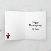 Carte de voeux d'Humour Thanksgiving personnalisab (Intérieur)