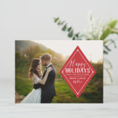 Carte de vœux diamant pour jeunes mariés avec phot (Debout devant)